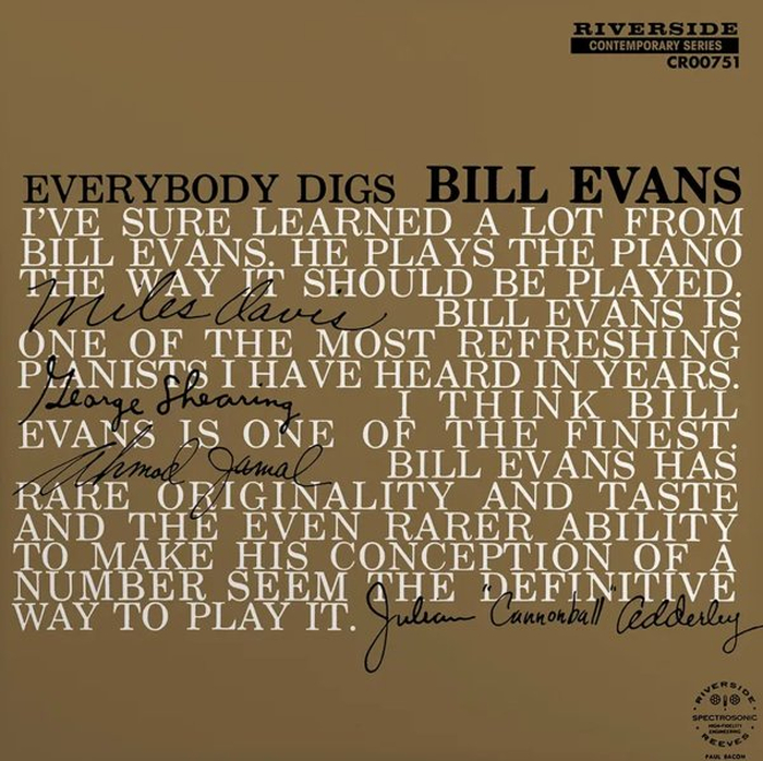 BILL EVANS - Everybody Digs Bill Evans (180 gram mono pressing) (2024 Record Store Day Release)