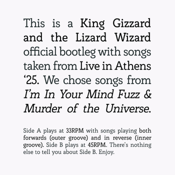 KING GIZZARD AND THE LIZARD WIZARD - Songs From Iam in....